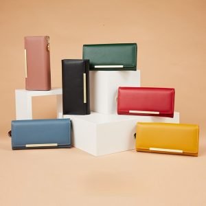Latest New Yellow Leather Wallet Women Luxury Design Long Woman Purses Big Capacity Zipper Purse Ladies Brand Coin Card Wallet
