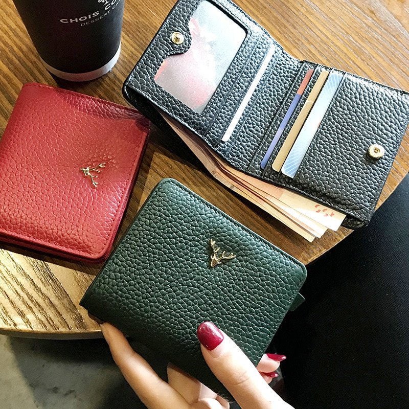 2022-new-Women-s-Short-Ultra-Thin-Mini-Wallet-Chic-Christmas-Deer-Button-Short-Purse-Ladies