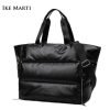Large Capacity Shoulder Bag for Women Waterproof Nylon Bags Space Padded Cotton Feather Down Big Tote Female Handbag